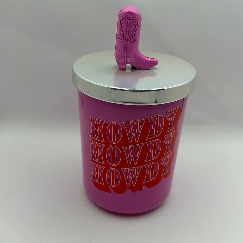 NWOT DW Home, Howdy, Howdy, Howdy candle with boot on lid! - Picture 2 of 4
